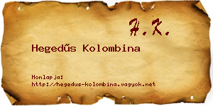 Hegedűs Kolombina névjegykártya